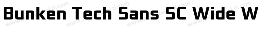 Bunken Tech Sans SC Wide W05XBd字体转换